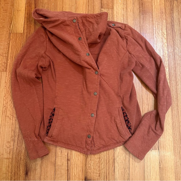 Anthropologie SATURDAY SUNDAY Tavi Moto Jacket Size Small  in Rust (#5) - Picture 2 of 10